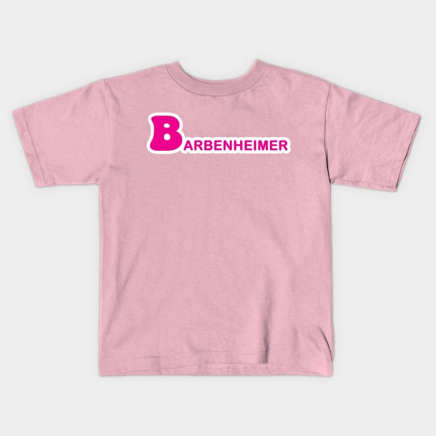 Barbenheimer typograph Kids T-Shirt by HighRollers NFT